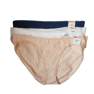 Jenni Intimates Underwear Women's XXXL Multi Set of 3 Panties Lace Trimmed 6545